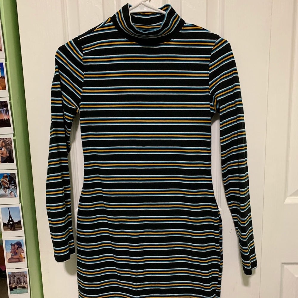 Striped body con dress